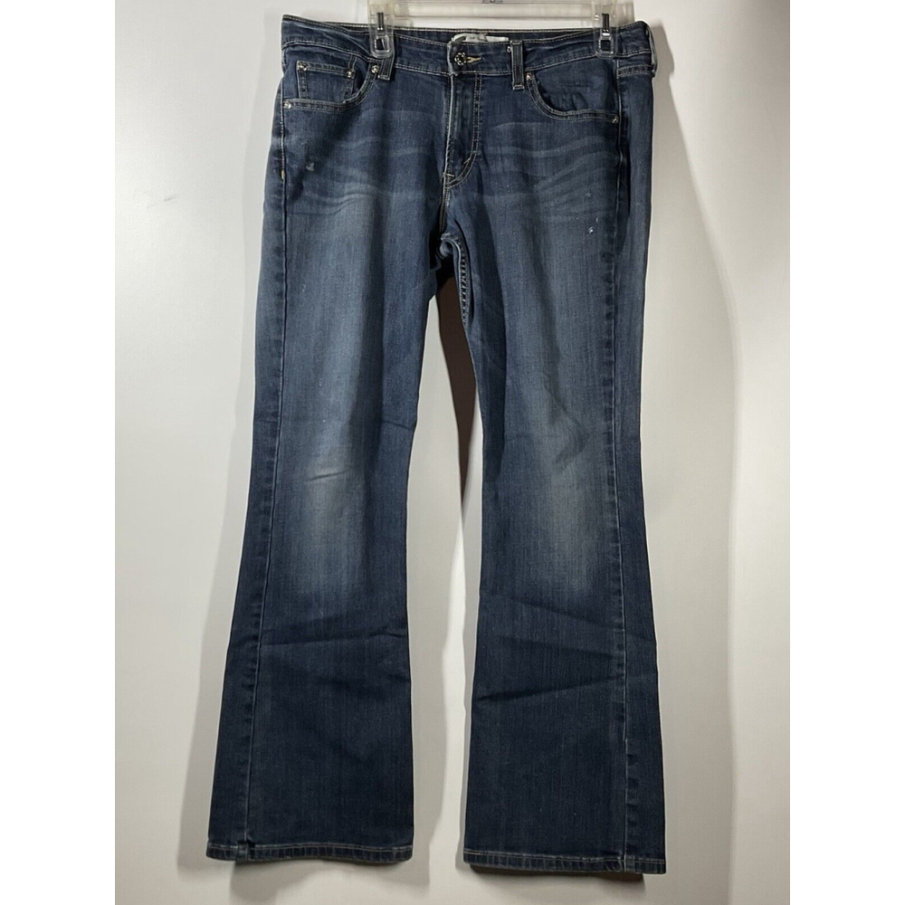 Y2K Levi’s 518 Superlow Boot Cut Jeans Size 13 M 36 X 31 Blue Stretch Denim
